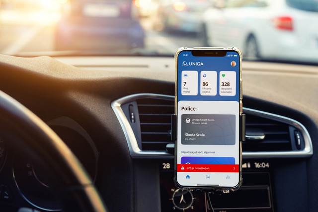 praćenje vožnje putem aplikacije na mobitelu 
